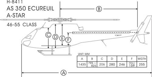 FunKey 50/600 Size AS 350 Dimensions