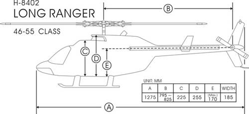 FunKey 50/600 Size Long Ranger Dimensions