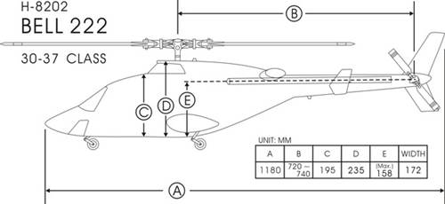 FunKey 30/550 Size Bell 222 Dimensions