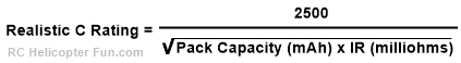 Realistic LiPo Battery C Rating Formula Realistic LiPo Battery C Rating Formula