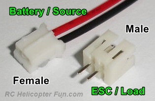 JST PH 2 Pin Male & Female Connectors