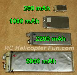 RC LiPo Battery Capacity Cell Size Comparison RC LiPo Battery Capacity Cell Size Comparison