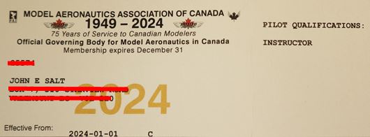 RC Pilot Certificate