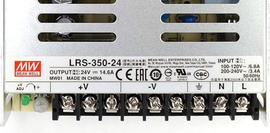 Meanwell Power Supply Connections