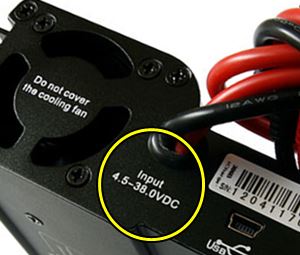 RC Charger Input Voltage Range RC Charger Input Voltage Range