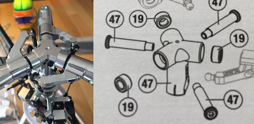 Exploded View Of The Blade Trio 360's Head Exploded View Of The Blade Trio 360's Head